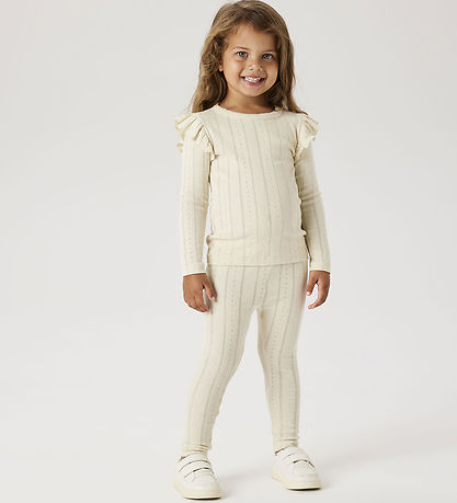 Name It Leggings - Noos - NmfJulia - Summer Sand w. Pointelle