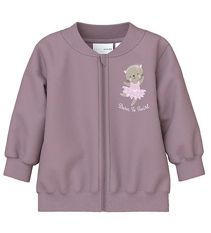 Name It Cardigan - NbfVrillie - Elderberry/CAT Ballerina