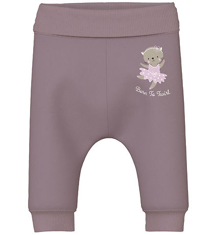 Name It Sweatpants - NbfVrillie - Elderberry/CAT Ballerina