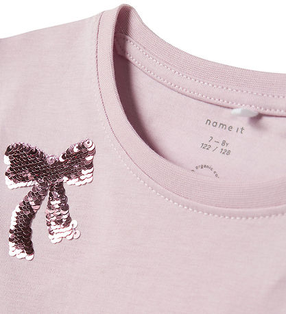 Name It Blouse - NkfTudu - Paliet Bows - Winsome Orchid
