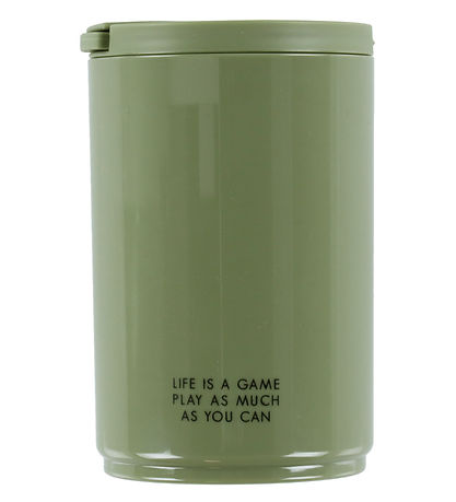 Design Letters Becher m. Strohhalme - Travel - 330 ml - Grün