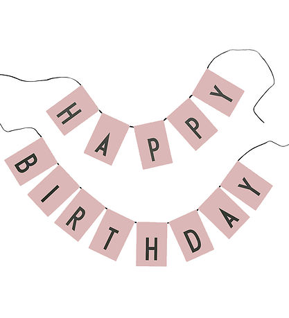 Design Letters Flaggirlang - 2 Flagga I 1 - 11x16 cm - Rosa