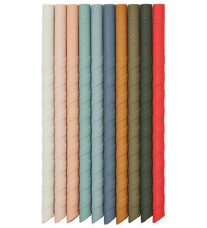Liewood Straws - Silicone - 10-Pack - Timoti - Multi Mix