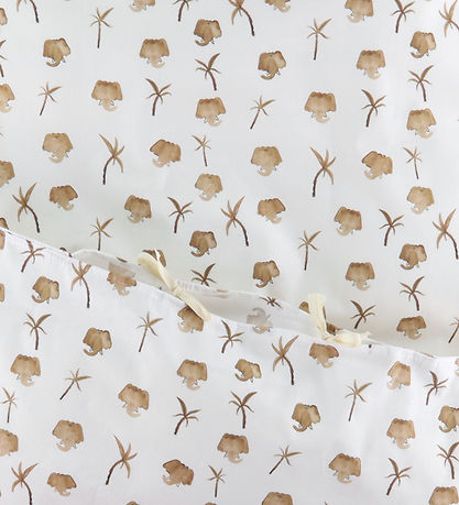 Nørgaard Madsens Bettwäsche - Junior - Weiß m. Beige Elefant