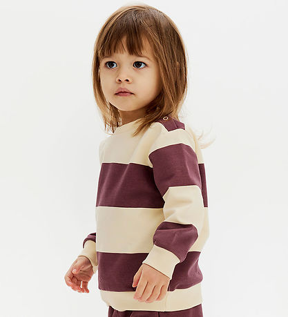 The New Siblings Sweatshirt - TnsMiran - Crushed Berry Striped