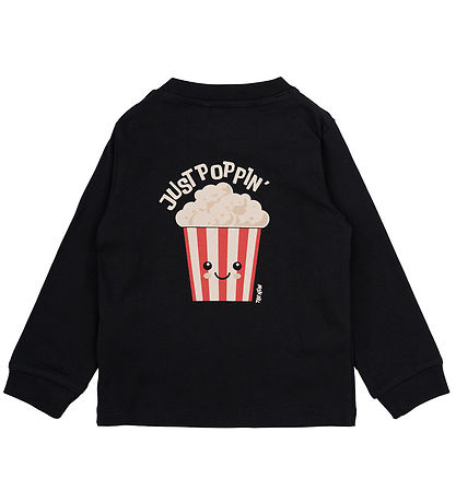 The New Siblings Bluse - TnsMalcom - Black Beauty m. Popcorn