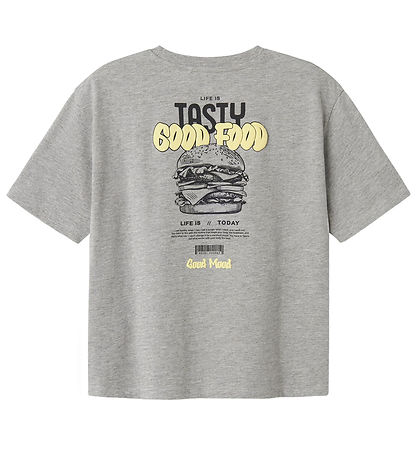 Name It T-shirt - NkmTibilbo - Grey Melange w. Print