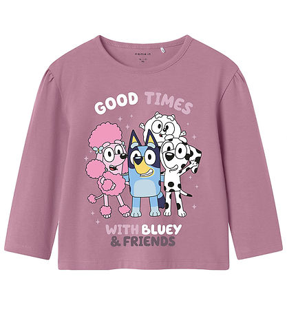 Name It Blouse - NmfNille Bluey - Mauve Orchid w. Print