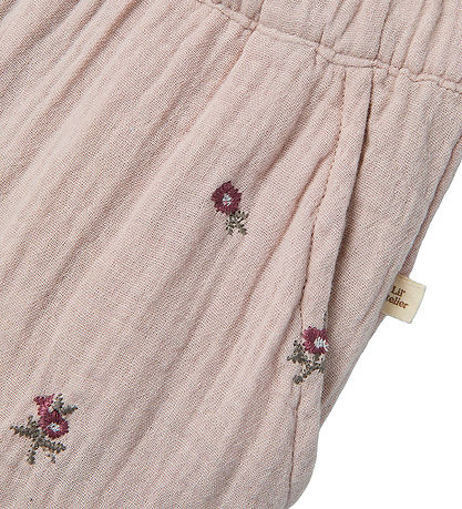 Lil' Atelier Byxor - Muslin - NmfTamina - Shadow Grey m. Bloom