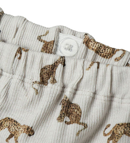 Lil' Atelier Trousers - Rib - NbmGavo - Vapor Blue w. Print