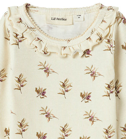 Lil' Atelier Bodysuit L/æ - Rib - NbfGavo - Turtledove/Olive