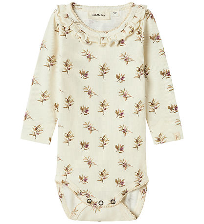 Lil' Atelier Bodysuit L/æ - Rib - NbfGavo - Turtledove/Olive