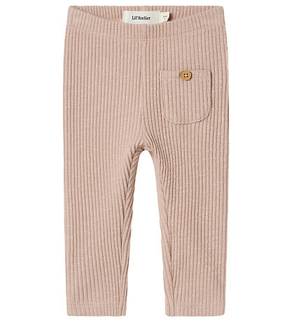 Lil' Atelier Leggings - Rib - NbfRaja - Shadow Gray