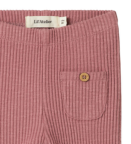 Lil' Atelier Leggings - Rib - NbfRaja - Nostalgia Rose