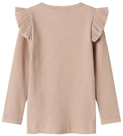 Lil' Atelier Bluse - Rib - NmfRaja - Shadow Grau
