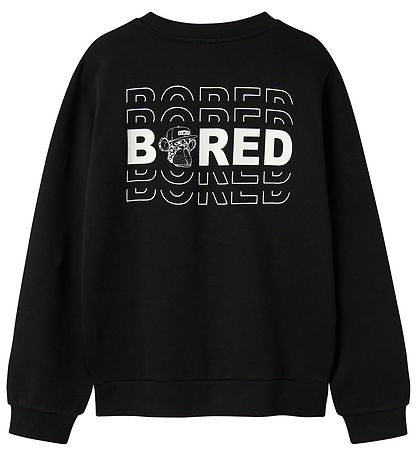 LMTD Sweatshirt - NlmAbrosso BoredOFD - Black w. Print
