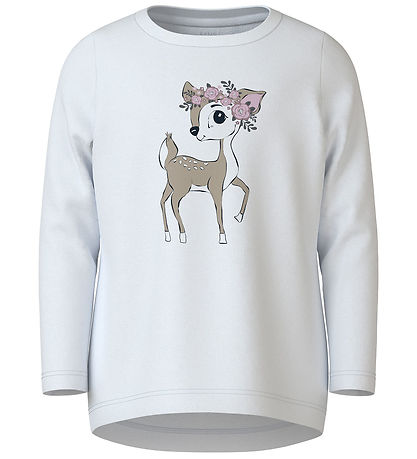 Name It Blouse - NmfVix - Bright White/Flower Deer