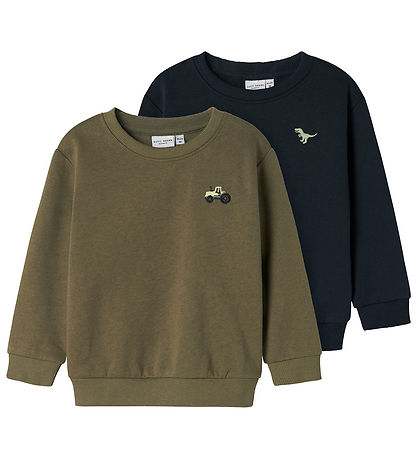 Name It Sweatshirts - NmmVallen - 2er-Pack - Dusty Olive/Dark Sa