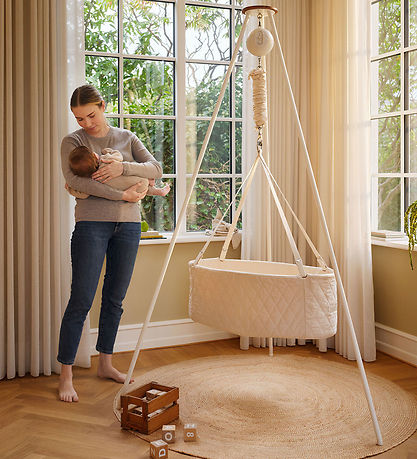 Moonboon Crib - Oval Cradle - 81x41.8x30 cm - Nature