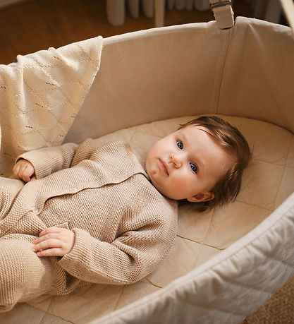 Moonboon Crib - Oval Cradle - 81x41.8x30 cm - Nature