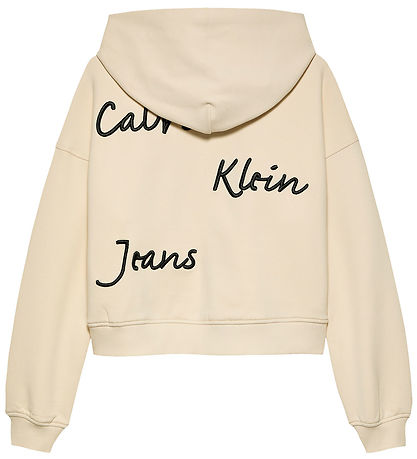 Calvin Klein Hettupeysa - Rithönd Lógó - Turtildúfa