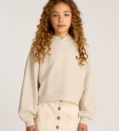 Calvin Klein Hettupeysa - Rithönd Lógó - Turtildúfa
