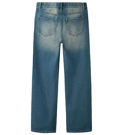 LMTD Jeans - NlmToizza - Medium+ Blue Denim/Óhreinn þvottur
