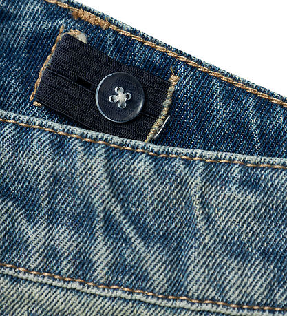 LMTD Jeans - NlmToizza - Medium+ Blue Denim/Óhreinn þvottur
