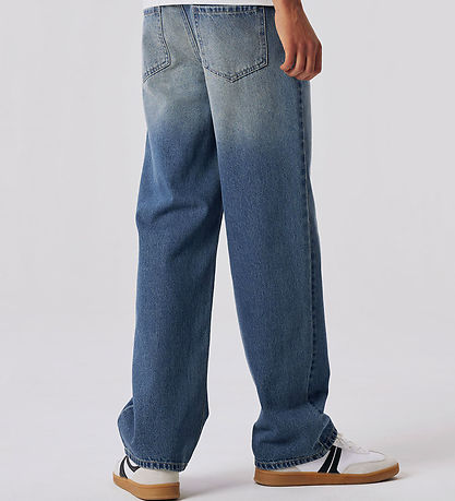 LMTD Jeans - NlmToizza - Medium+ Blue Denim/Óhreinn þvottur