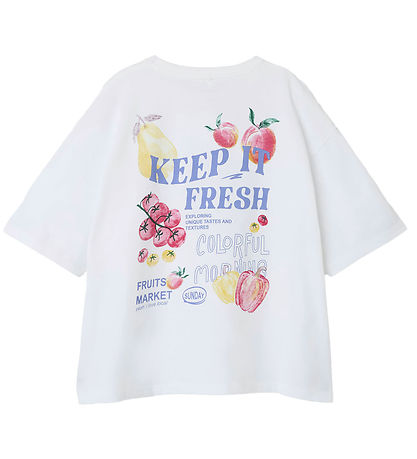 Name It T-shirt - NkfTafina - Bright White/Fresh & Organic