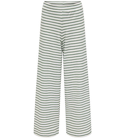 Kids Only Trousers - KogNella - Rib - Cloud Dancer/Hedge Green