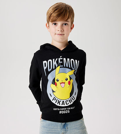 Name It Kapuzenpullover - NkmDu - Pokémon - Schwarz m. Print