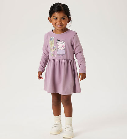 Name It Dress - Noos - NmfDyffi Peppa - Elderberry w. Print