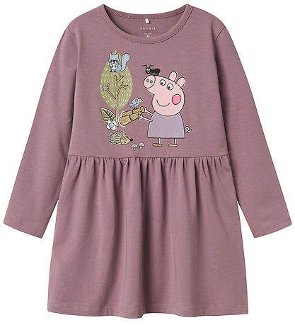 Name It Dress - Noos - NmfDyffi Peppa - Elderberry w. Print