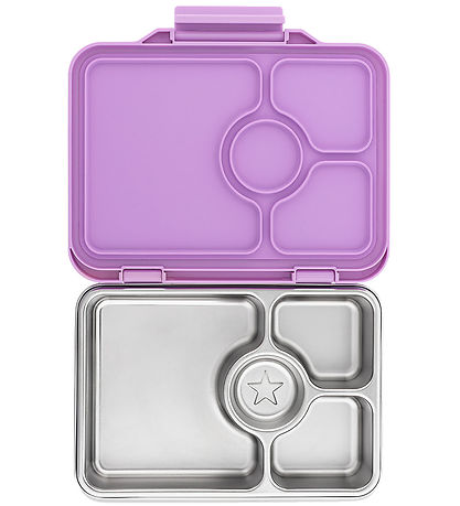 Yumbox Eväslaatikko M. 4 Rum - Bento Steel - Laventeli Purple