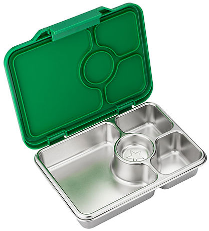 Yumbox Lunchbox w. 4 Rum - Bento Steel - Pomme Green