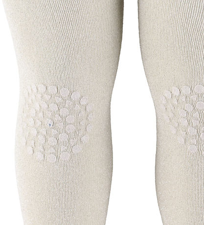 GoBabyGo Tights - Non-Slip - Bamboo - Ivory Glitter