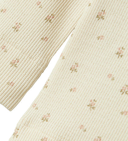 Lil' Atelier Blouse - Rib - NmfGago - Turtledove/Flower