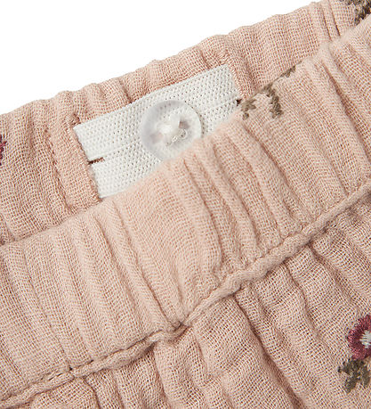 Lil' Atelier Byxor - Muslin - NbfTamina - Shadow Grå m. Bloom
