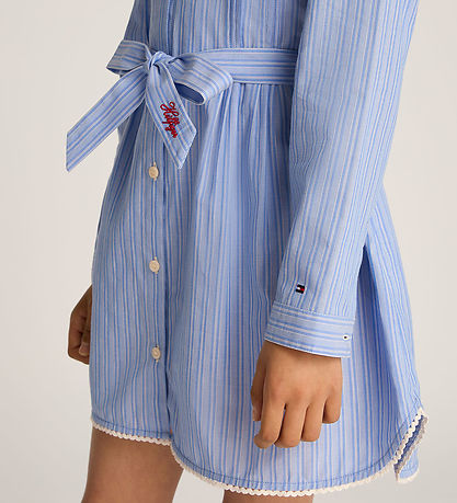 Tommy Hilfiger Blusenkleid - Hellblau/weiß gestreift