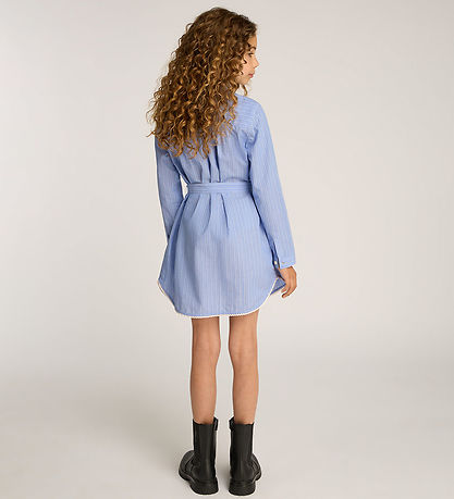 Tommy Hilfiger Blusenkleid - Hellblau/weiß gestreift