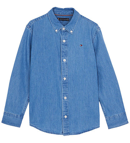 Tommy Hilfiger Skyrta - Gallaefni Chambray - Gallaefni Medium+ Þ