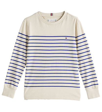 Tommy Hilfiger Bluse - Beige/Blau Gestreift