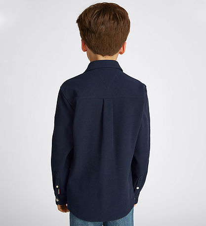 Tommy Hilfiger Hemd - Micro Waffel - Dark Nacht Navy
