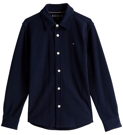 Tommy Hilfiger Hemd - Micro Waffel - Dark Nacht Navy