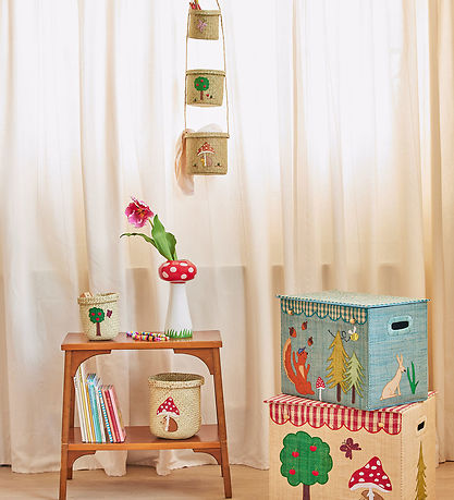 Rice Geymslukörfur - Raffia - 3 Stk. - 83 cm - Happy Forest