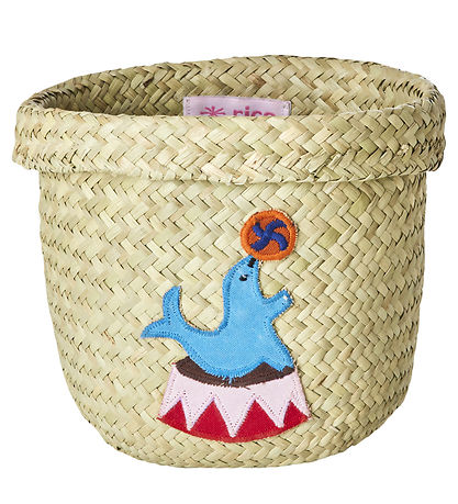 Rice Storage Basket - Raffia/Seaweed - Circus - 15x15 cm - Natur