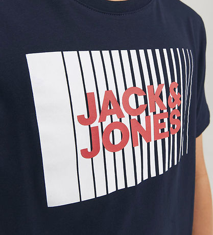 Jack & Jones Stuttermabolur - Noos - JjeCorp - Dökkblátt Blazer 