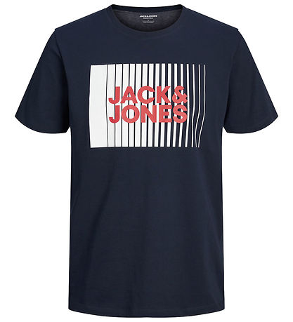 Jack & Jones Stuttermabolur - Noos - JjeCorp - Dökkblátt Blazer 