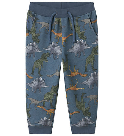 Name It Sweatpants - NmmBenja - China Blue w. Dino